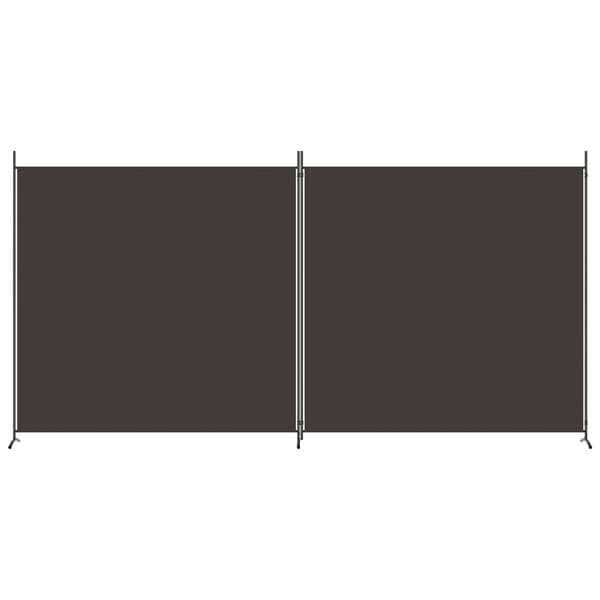 vidaXL Rumsavdelare 2 paneler brun 348x180 cm tyg