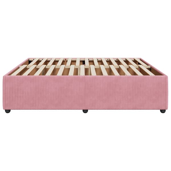 Sängram rosa 200x200 cm sammet