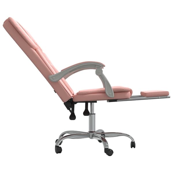 Kontorsstol rosa konstläder