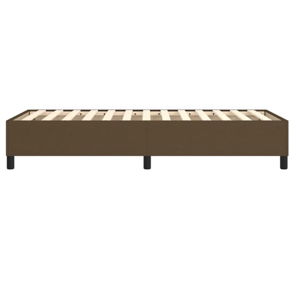 Boxspring-sängram mörkbrun 90x190 cm tyg