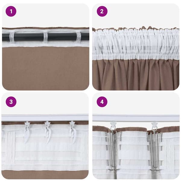 Sammetsgardiner 2 st Cappuccino 225 x 140 cm Sammet