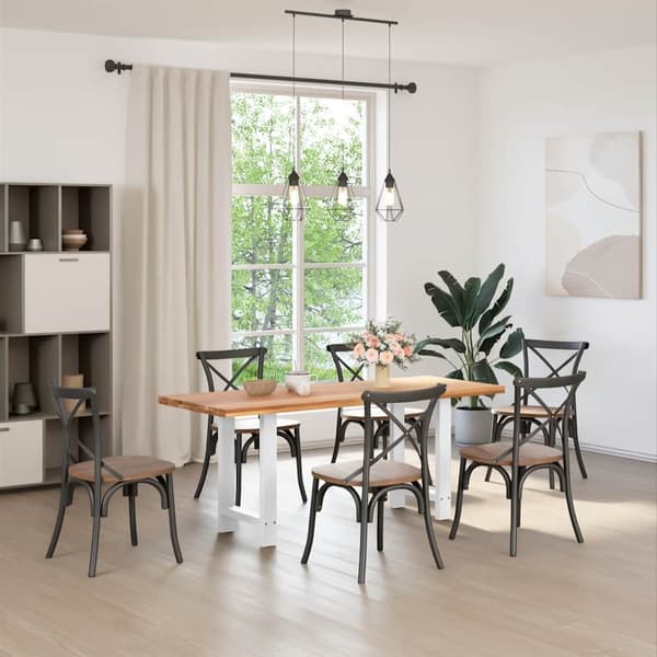 Matbordsben vita 2 st 60x(72-73) cm stål