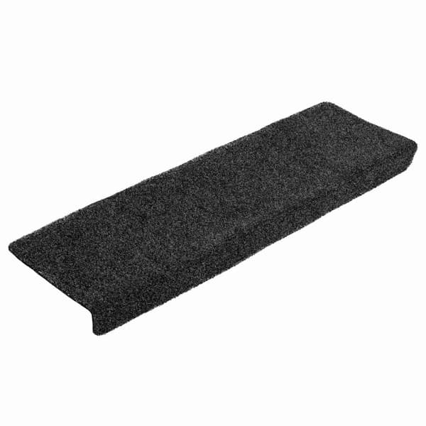 Trappmattor självhäftande 20 st 65x21x4 cm svarta rektangulära kanter