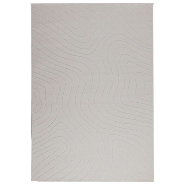 Områdesmattor Rektangulär PALMERAS Kräm 170 x 120 cm Polyester