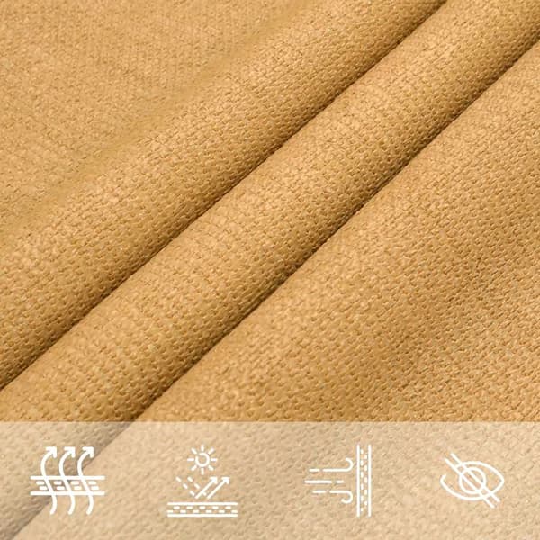Solsegel 160 g/m² triangulär sand 3,6x3,6x3,6 m HDPE