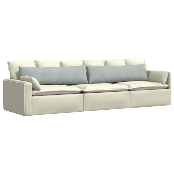 Sofakuddar 2 pcs Ljusgrå 145 x 40 cm Kordread tyg