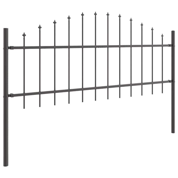 Trädgårdsstängsel Woerden 6 pcs Grå