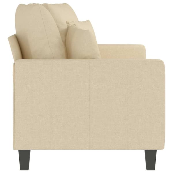 2-sitssoffa gräddvit 140 cm tyg