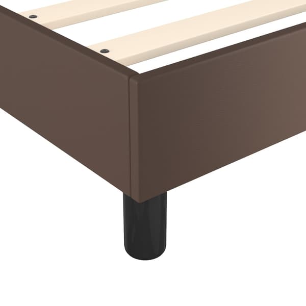 Boxspring-sängram brun 180x200 cm konstläder