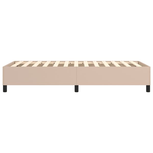 Boxspring-sängram cappuccino 80x200 cm konstläder