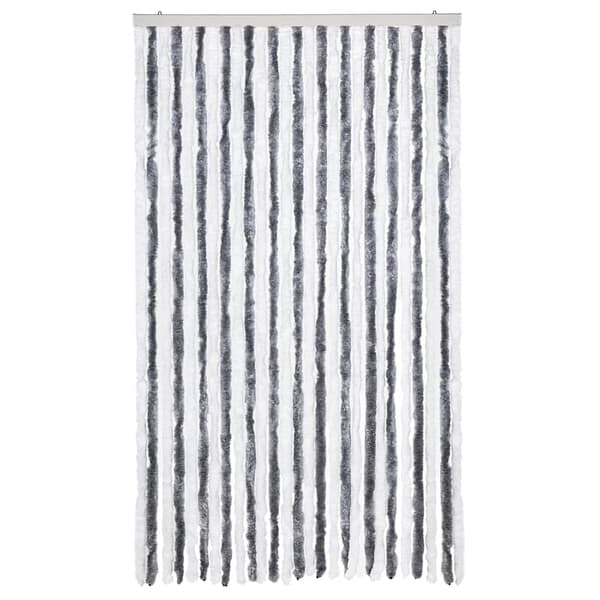 Insektsdraperi grå och vit 118x220 cm chenille