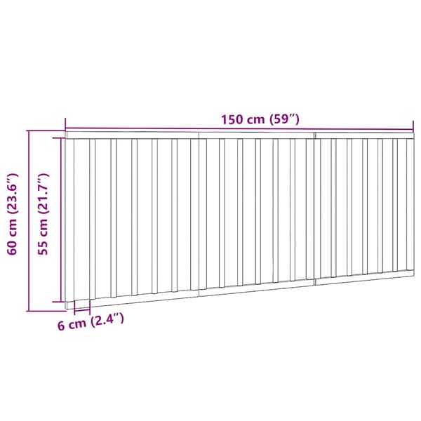 Hundgrind hopfällbar 3 paneler vit 150 cm poppel