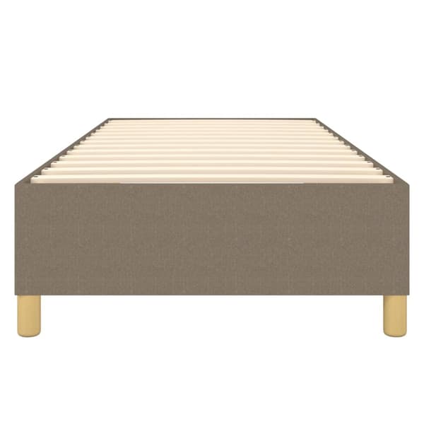 Boxspring-sängram taupe 100x200 cm tyg