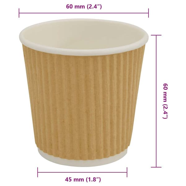 Kaffekoppar i papper 1000 st 4oz 100ml brun