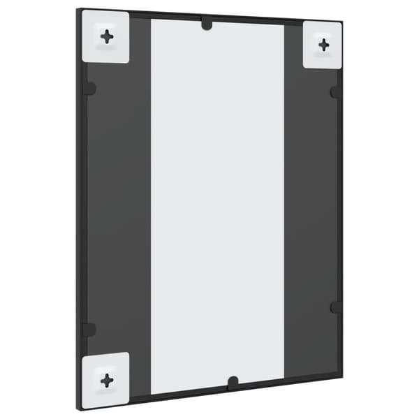 Väggspegel svart 40x50 cm rektangulär järn