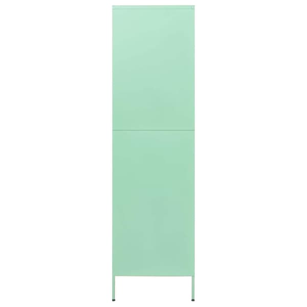 Garderob 90x50x180 cm mintgrön stål