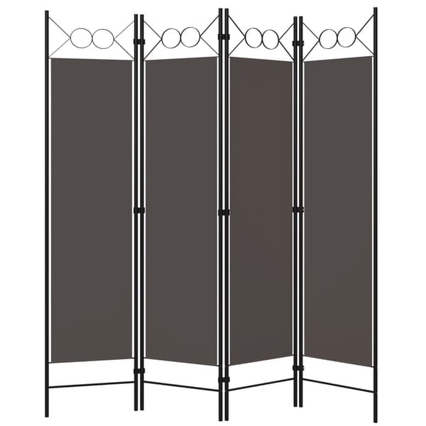 Rumsavdelare 4 paneler antracit 160x180 cm