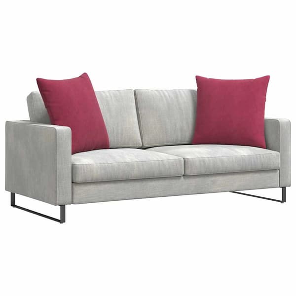 Sofakuddar 2 pcs Vinröd 60 x 60 cm Kordread tyg