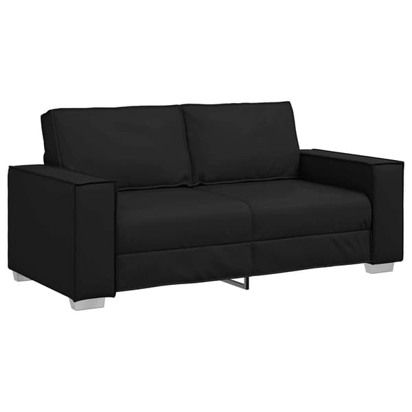 Tvåsitssoffa Svart 180 cm Konstläder