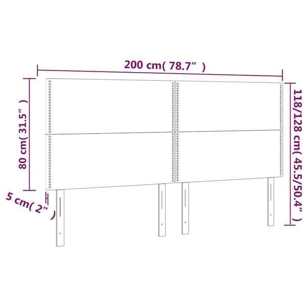 Sänggavel mörkgrön 200x5x118/128 cm sammet