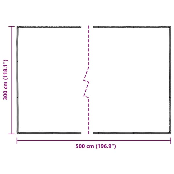 Växtskydd med öljetter 3x5 m polyeten