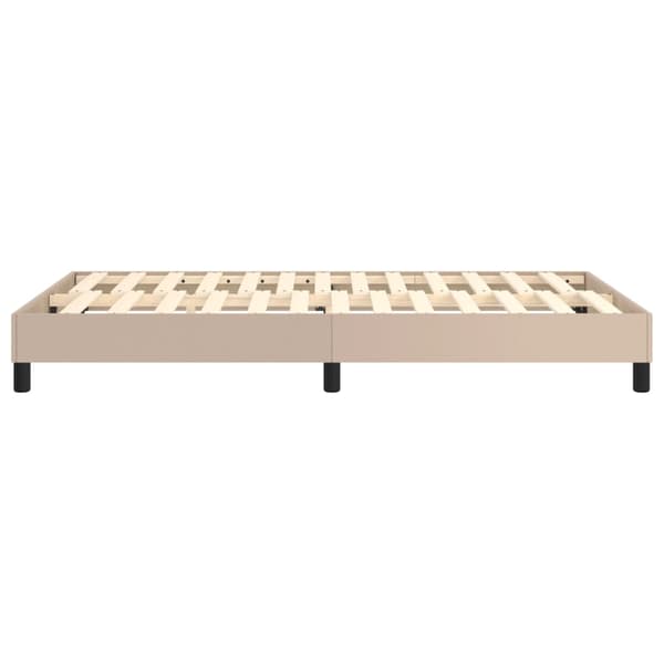 Boxspring-sängram cappuccino 120x200 cm konstläder