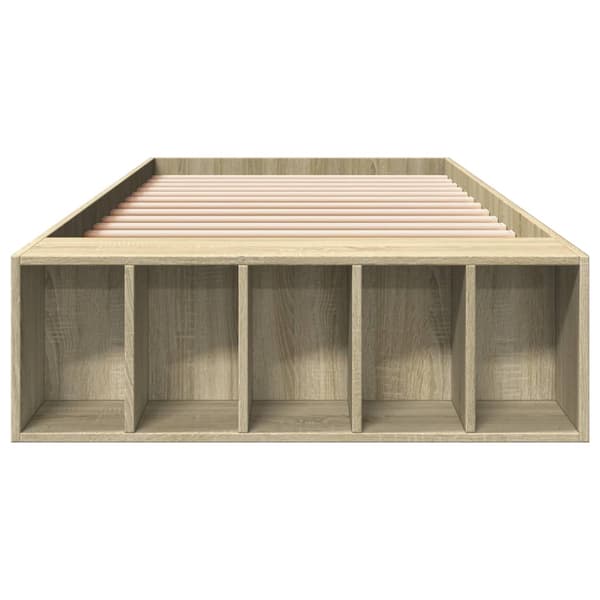 Sängram sonoma-ek 75x190 cm konstruerad trä