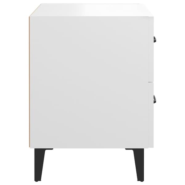 Sängbord 2 st vit 40x35x47,5 cm
