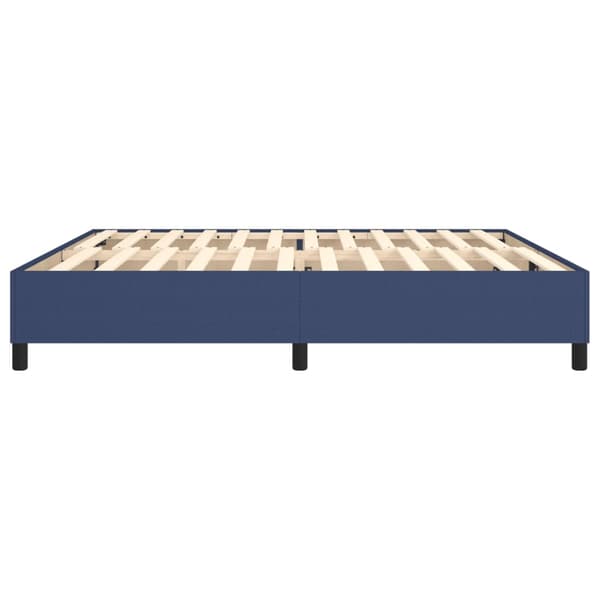 Boxspring-sängram blå 200x200 cm tyg