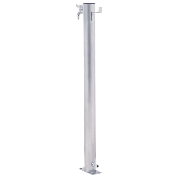 Vattenpost 40 cm rostfritt stål rund