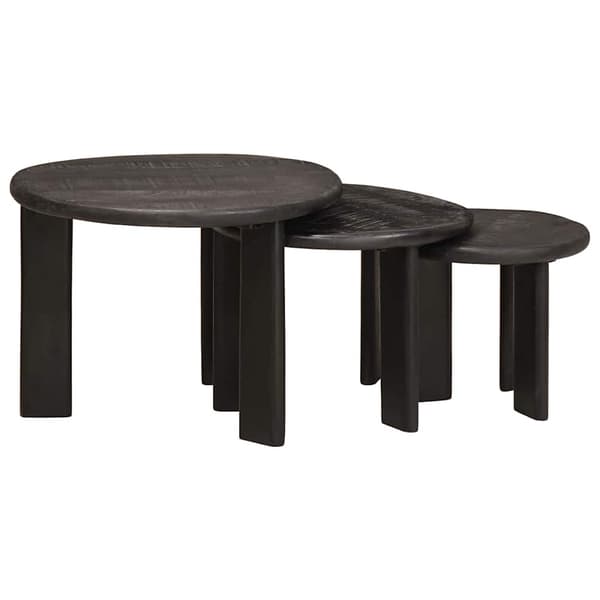 Nesting Kaffe Bord 3 pcs Vit Massivt mangoträ