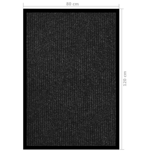 Dörrmatta antracitrandig 80x120 cm
