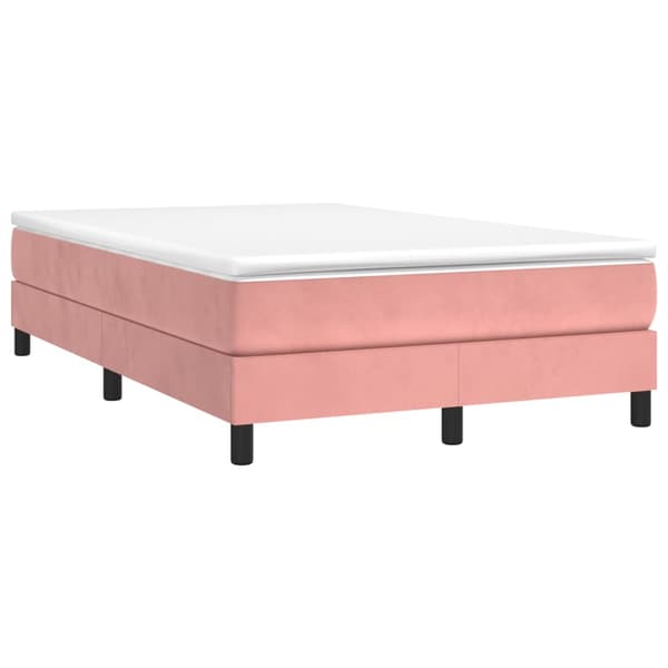 Ramsäng med madrass rosa 120x200 cm sammet