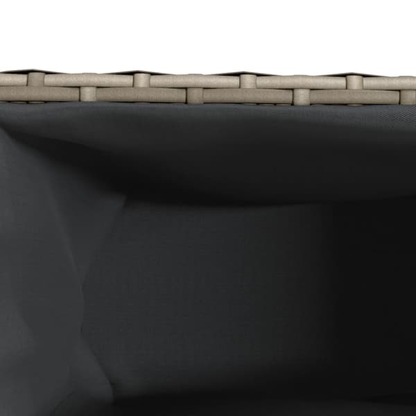 Odlingslåda med 3 krukor grå 105x30x32 cm konstrotting