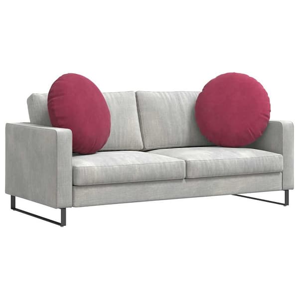 Sittkuddar 2 pcs Vinröd Ø60 x 21 cm Sammet
