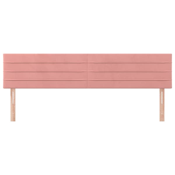 Sänggavlar rosa 180x5x78/88 cm sammet