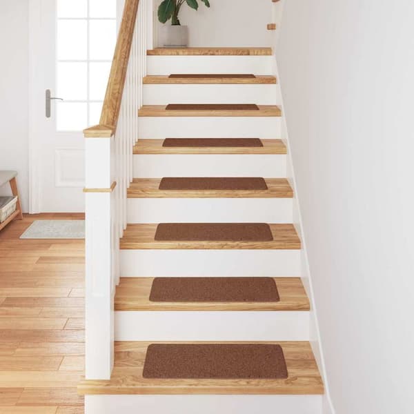 Halkfria trappmattor 15 st 60 x 25 cm Gul PP Rektangulär