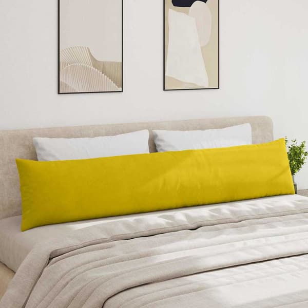 Sofakuddar 2 pcs Gul 200 x 40 cm Kordread tyg