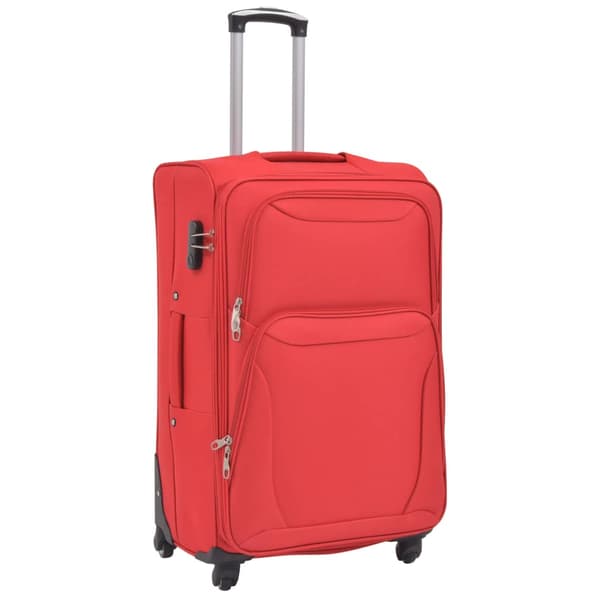 Resväskor 3 st röd soft case