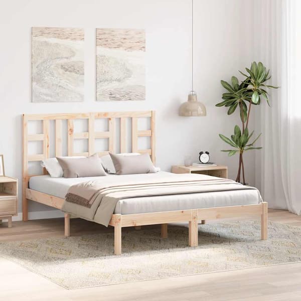 Sängram massivt trä 135x190 cm