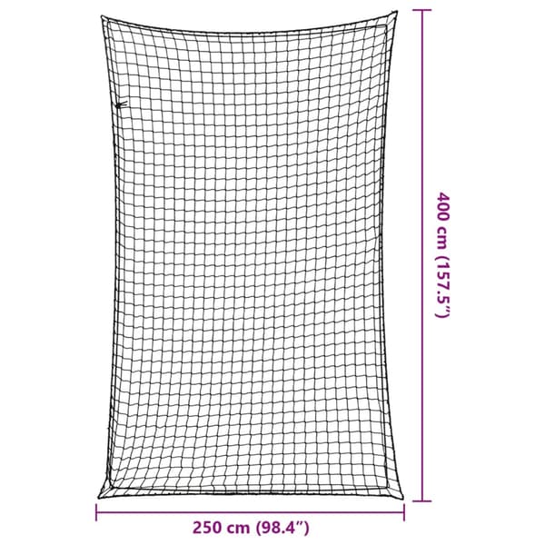 Lastnät med elastiskt rep svart 4x2,5 m PP