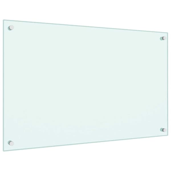 Stänkskydd 2 st vit 80x50 cm härdat glas