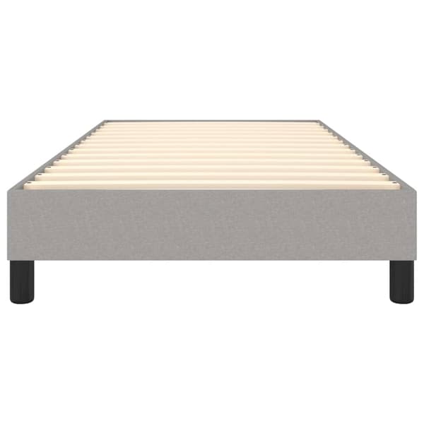 Boxspring-sängram ljusgrå 90x190 cm tyg