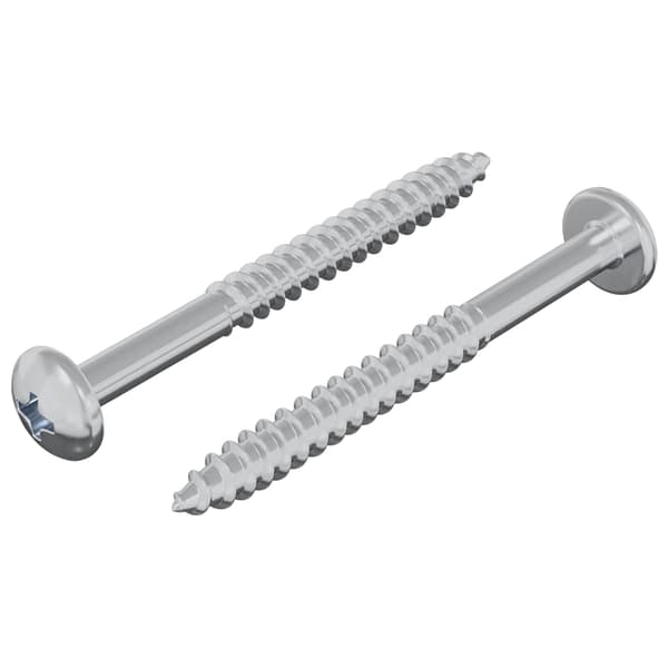 Träskruv 2 pcs Silver 9,8 x 53 mm Stål