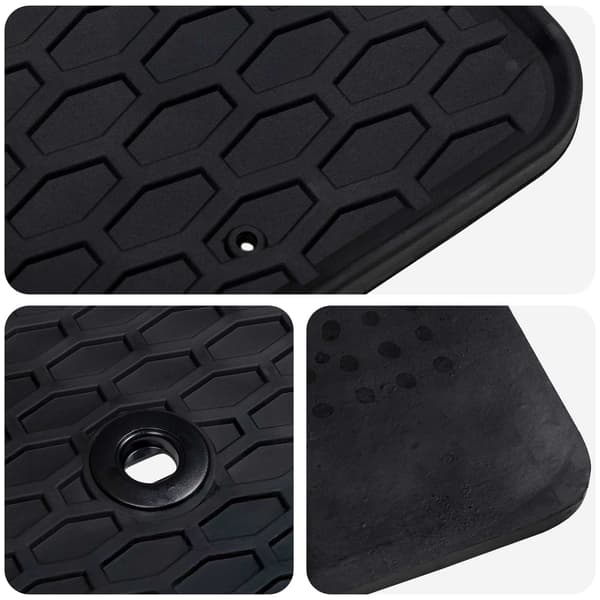 Bilmatta 2 pcs Svart Gummi
