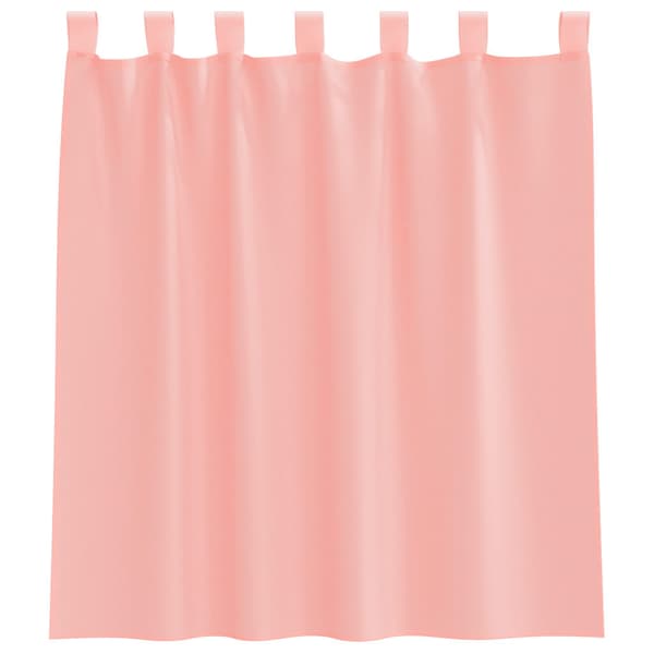 Voile gardiner med stångfickor 2 st rosa