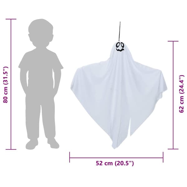 Halloween Hängande Spöke 3 pcs Vit 52 x 62 cm Polyester