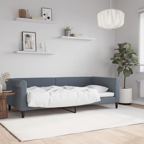 Dagbädd mörkgrå 90x200 cm sammet