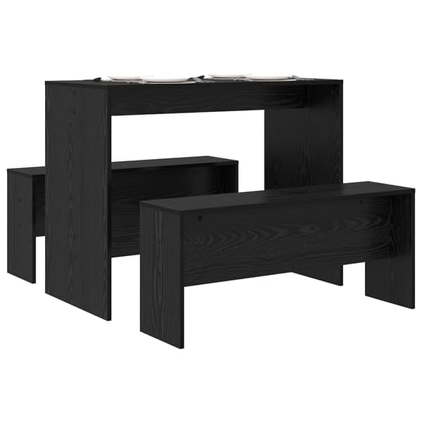 Matgrupp 2 pcs Svart ek Konstruerat trä