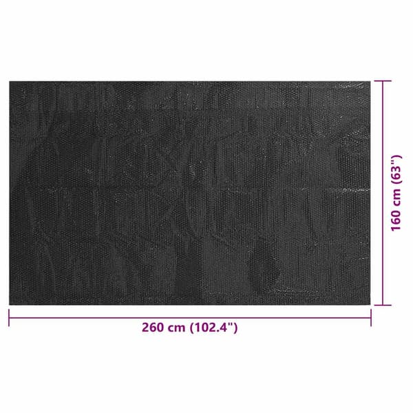 Poolskydd svart 260x160 cm PE